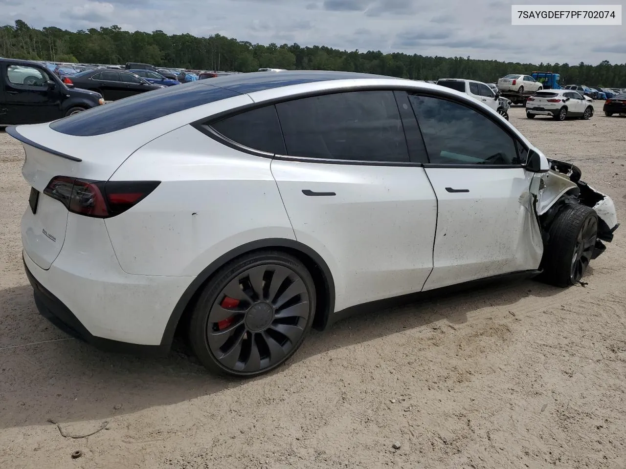 2023 Tesla Model Y VIN: 7SAYGDEF7PF702074 Lot: 70129594