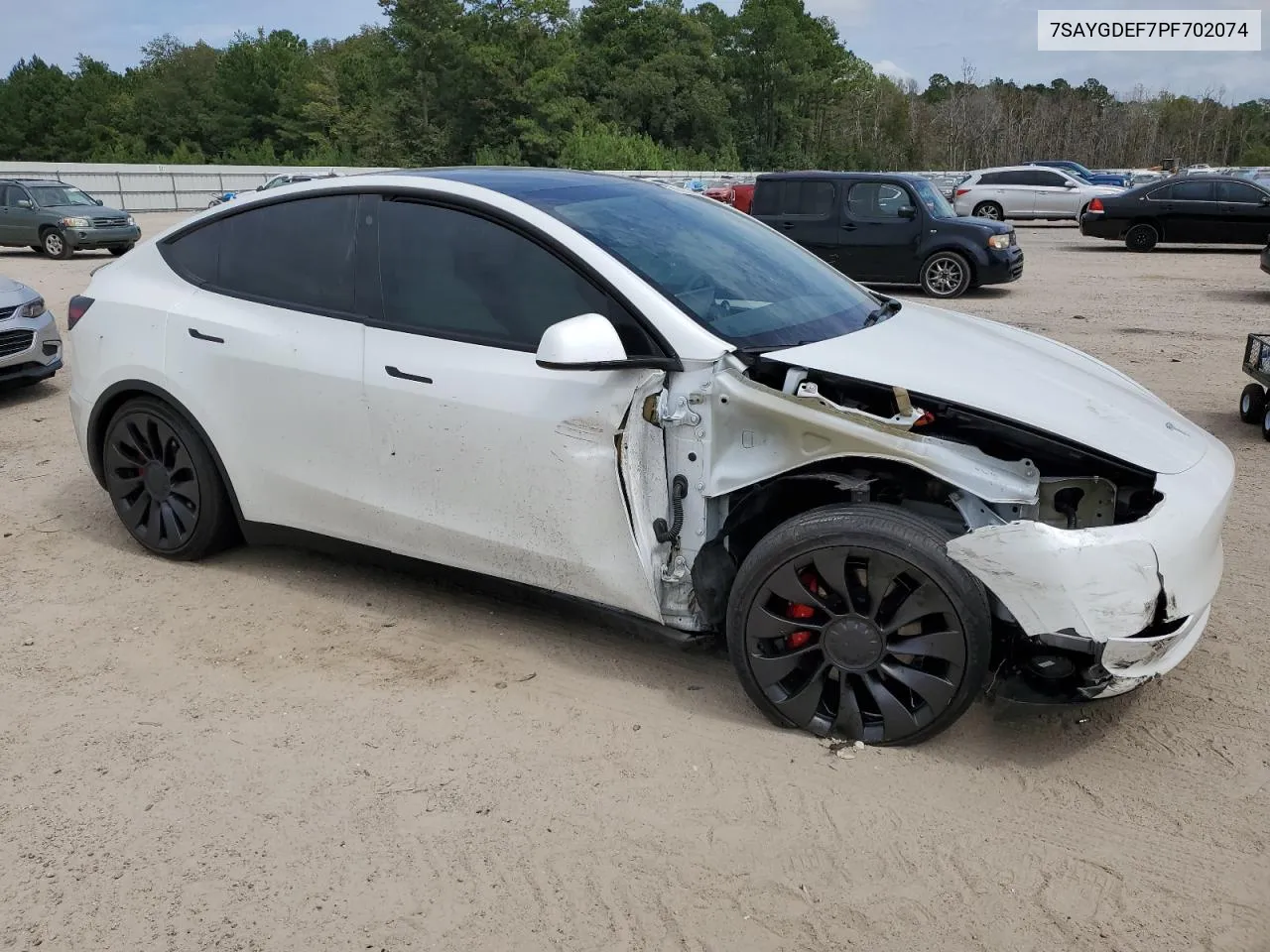 2023 Tesla Model Y VIN: 7SAYGDEF7PF702074 Lot: 70129594