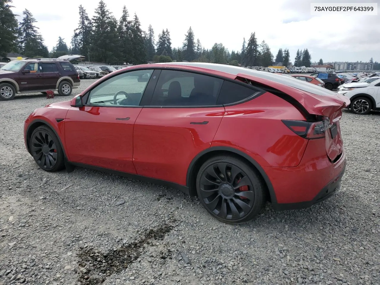 2023 Tesla Model Y VIN: 7SAYGDEF2PF643399 Lot: 70314234