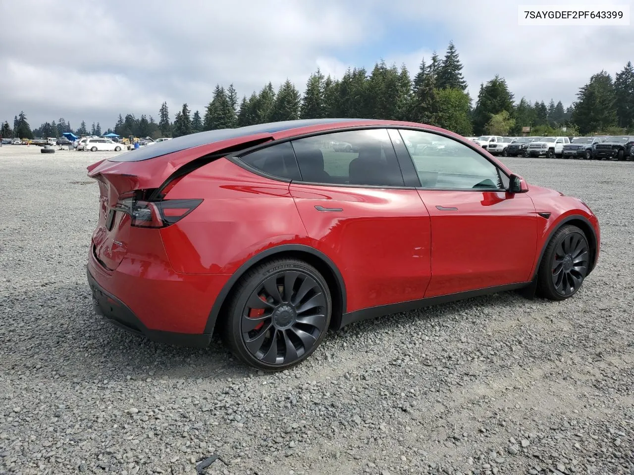 2023 Tesla Model Y VIN: 7SAYGDEF2PF643399 Lot: 70314234