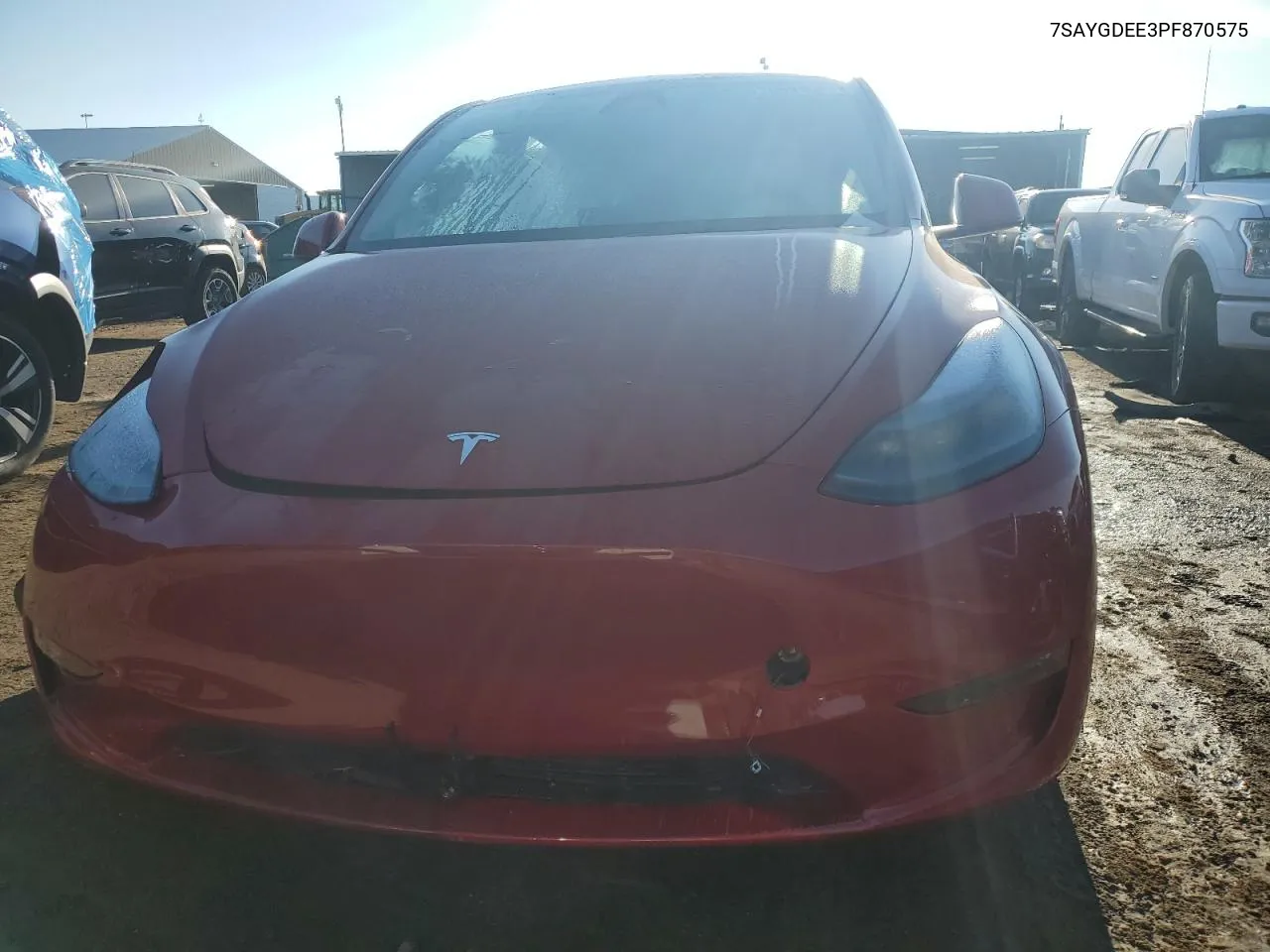 2023 Tesla Model Y VIN: 7SAYGDEE3PF870575 Lot: 70599064