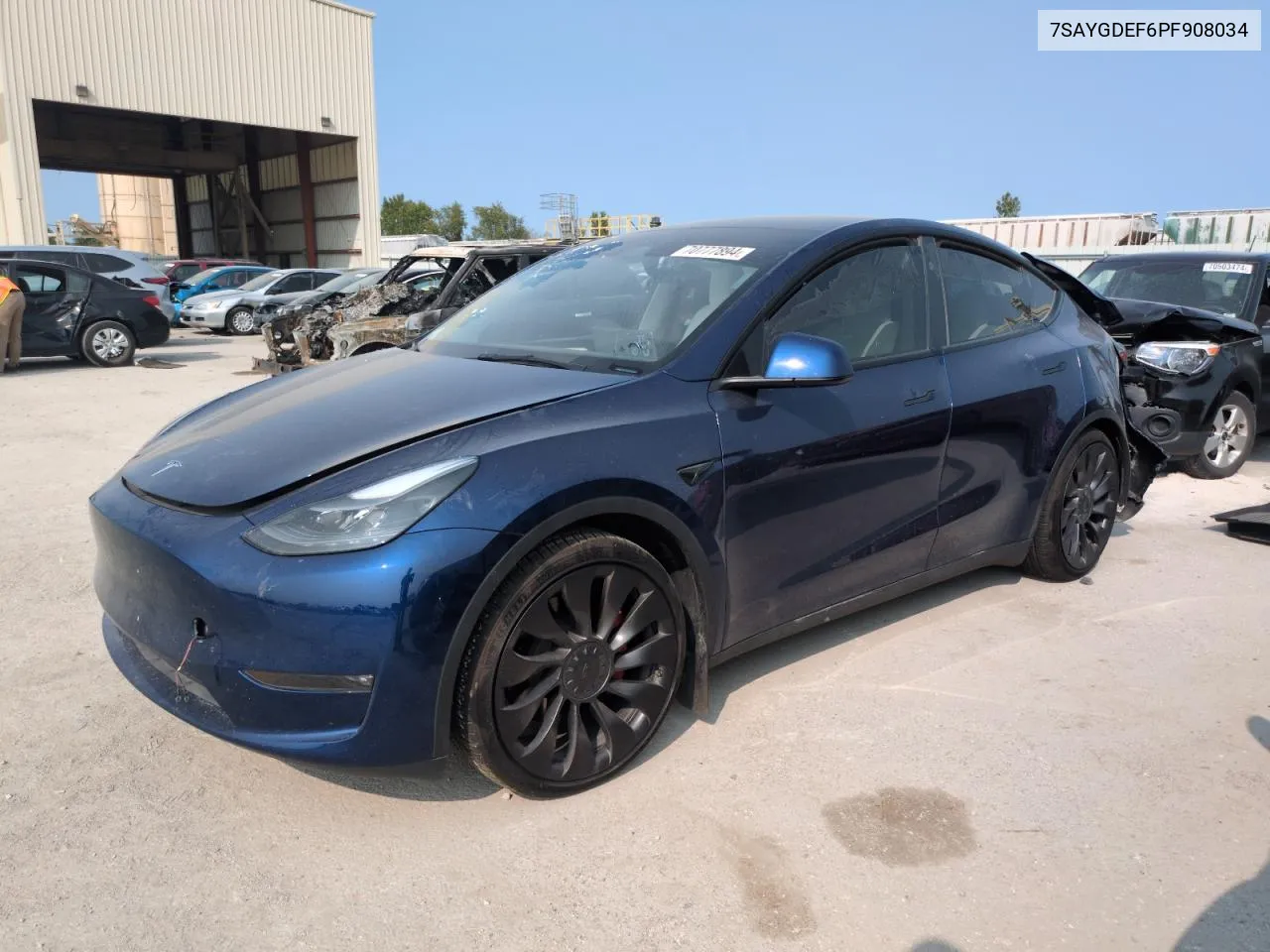 2023 Tesla Model Y VIN: 7SAYGDEF6PF908034 Lot: 70777894