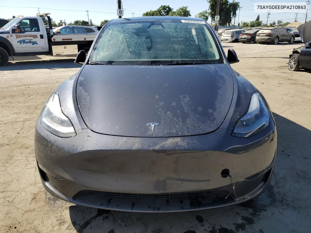 2023 Tesla Model Y VIN: 7SAYGDEE0PA210863 Lot: 70820984