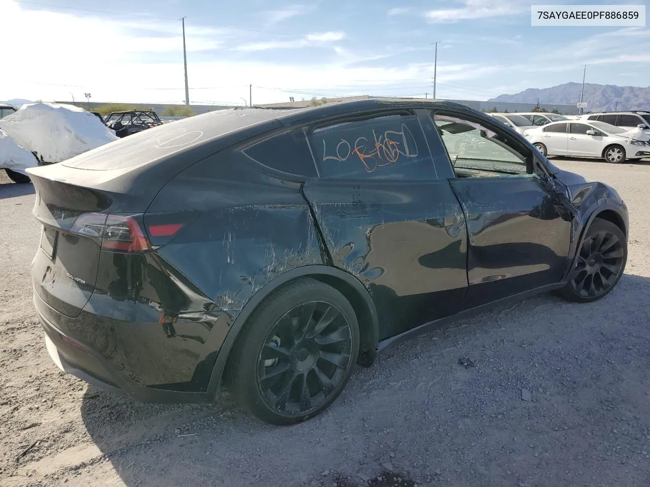 2023 Tesla Model Y VIN: 7SAYGAEE0PF886859 Lot: 71009714