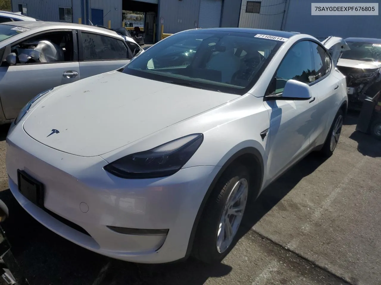 2023 Tesla Model Y VIN: 7SAYGDEEXPF676805 Lot: 71106614