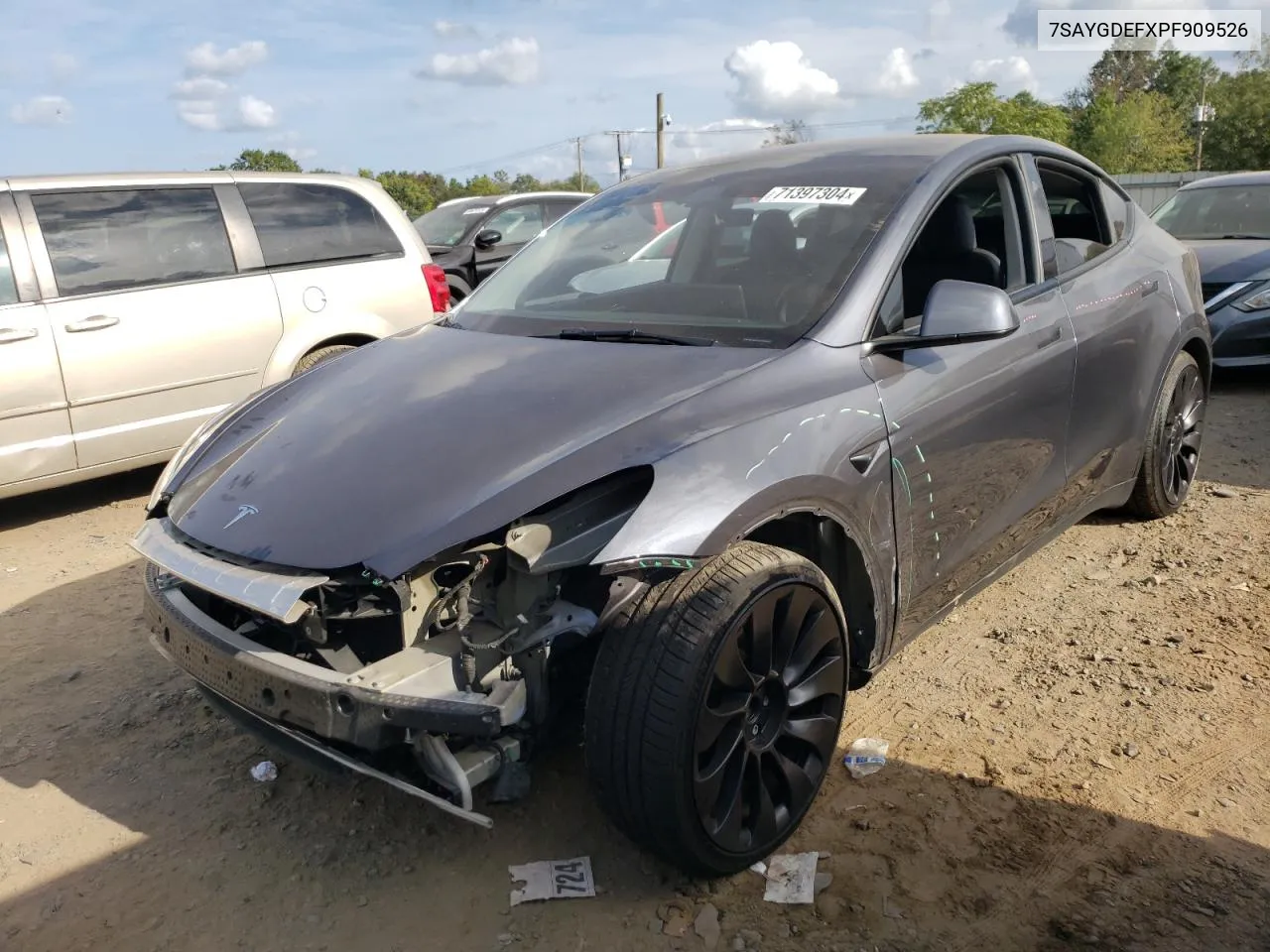 7SAYGDEFXPF909526 2023 Tesla Model Y