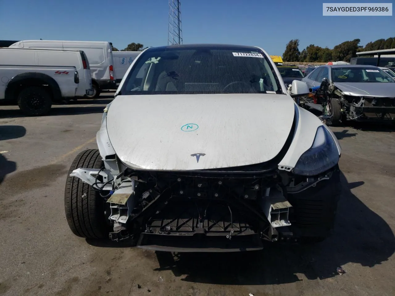 2023 Tesla Model Y VIN: 7SAYGDED3PF969386 Lot: 71722834