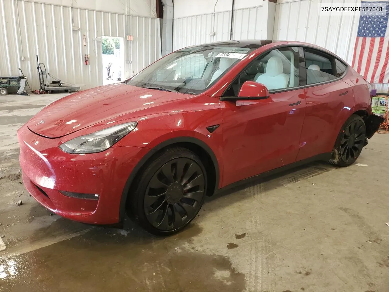 2023 Tesla Model Y VIN: 7SAYGDEFXPF587048 Lot: 72347874