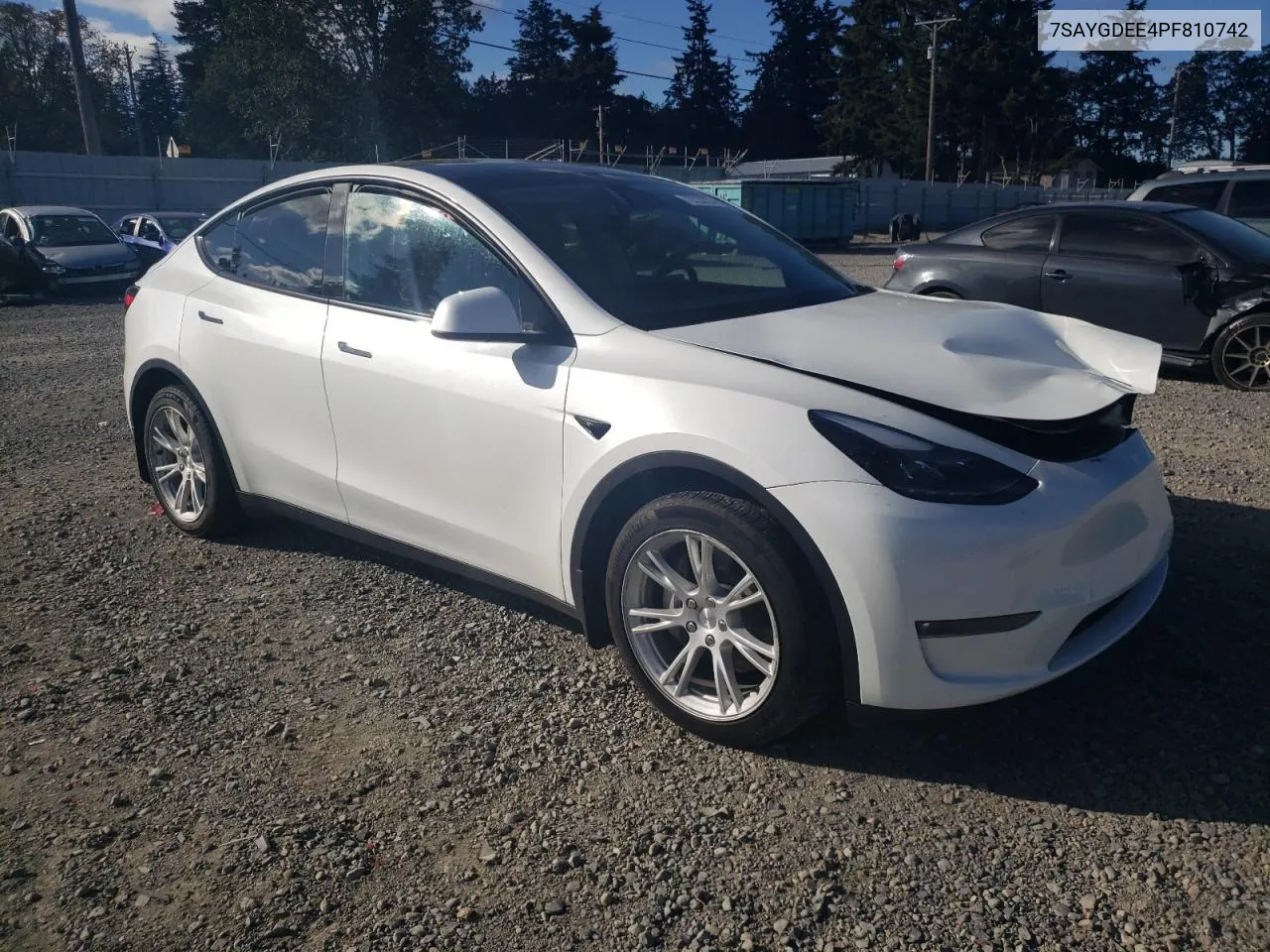 2023 Tesla Model Y VIN: 7SAYGDEE4PF810742 Lot: 72722274