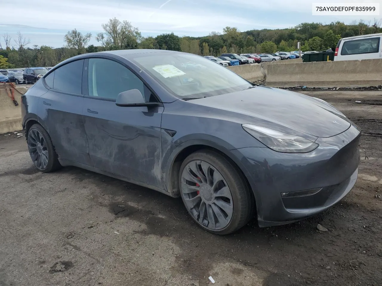 2023 Tesla Model Y VIN: 7SAYGDEF0PF835999 Lot: 73056864