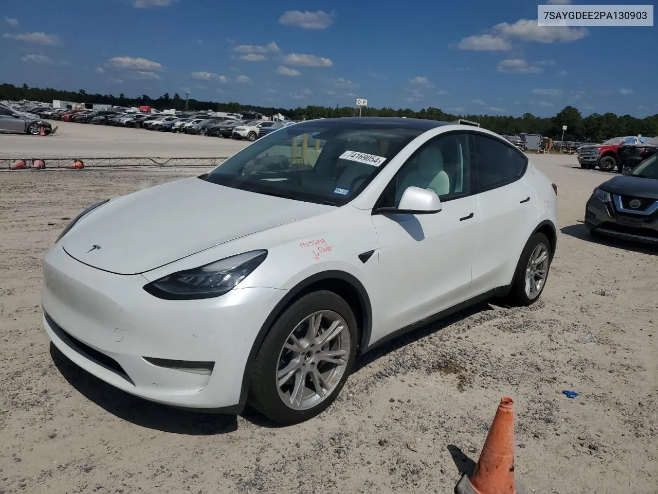 2023 Tesla Model Y VIN: 7SAYGDEE2PA130903 Lot: 74169054