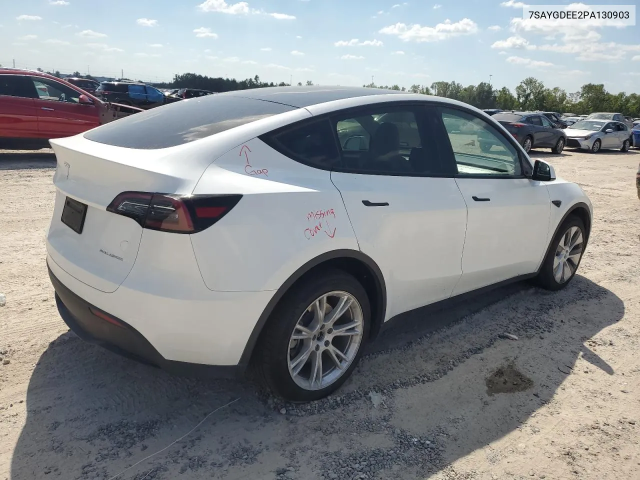 2023 Tesla Model Y VIN: 7SAYGDEE2PA130903 Lot: 74169054