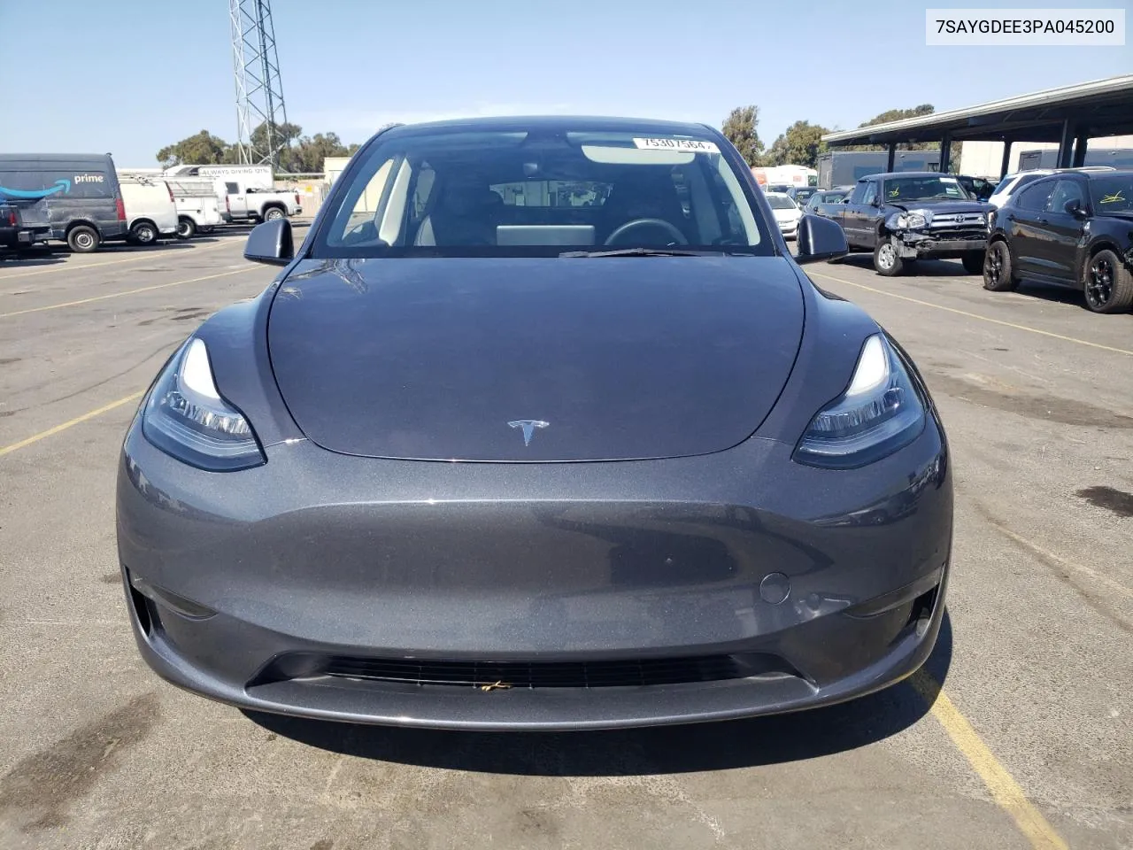 2023 Tesla Model Y VIN: 7SAYGDEE3PA045200 Lot: 75307564