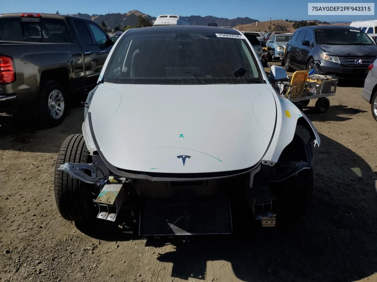 2023 Tesla Model Y VIN: 7SAYGDEF2PF943315 Lot: 75662634