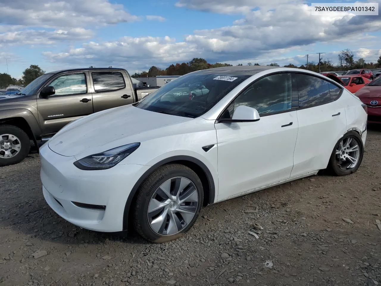 2023 Tesla Model Y VIN: 7SAYGDEE8PA101342 Lot: 75691184