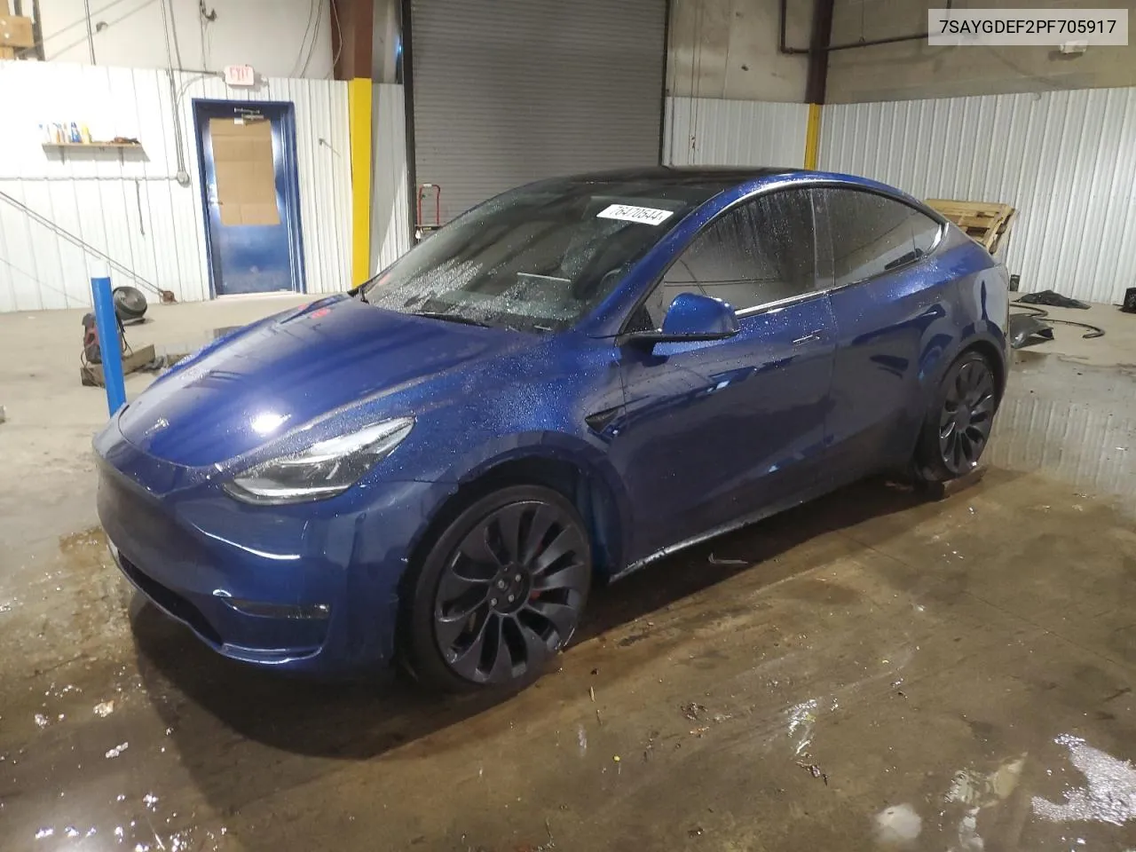 2023 Tesla Model Y VIN: 7SAYGDEF2PF705917 Lot: 76470544