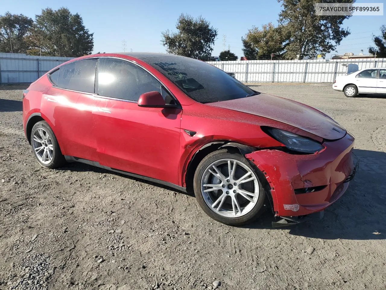 2023 Tesla Model Y VIN: 7SAYGDEE5PF899365 Lot: 76614674