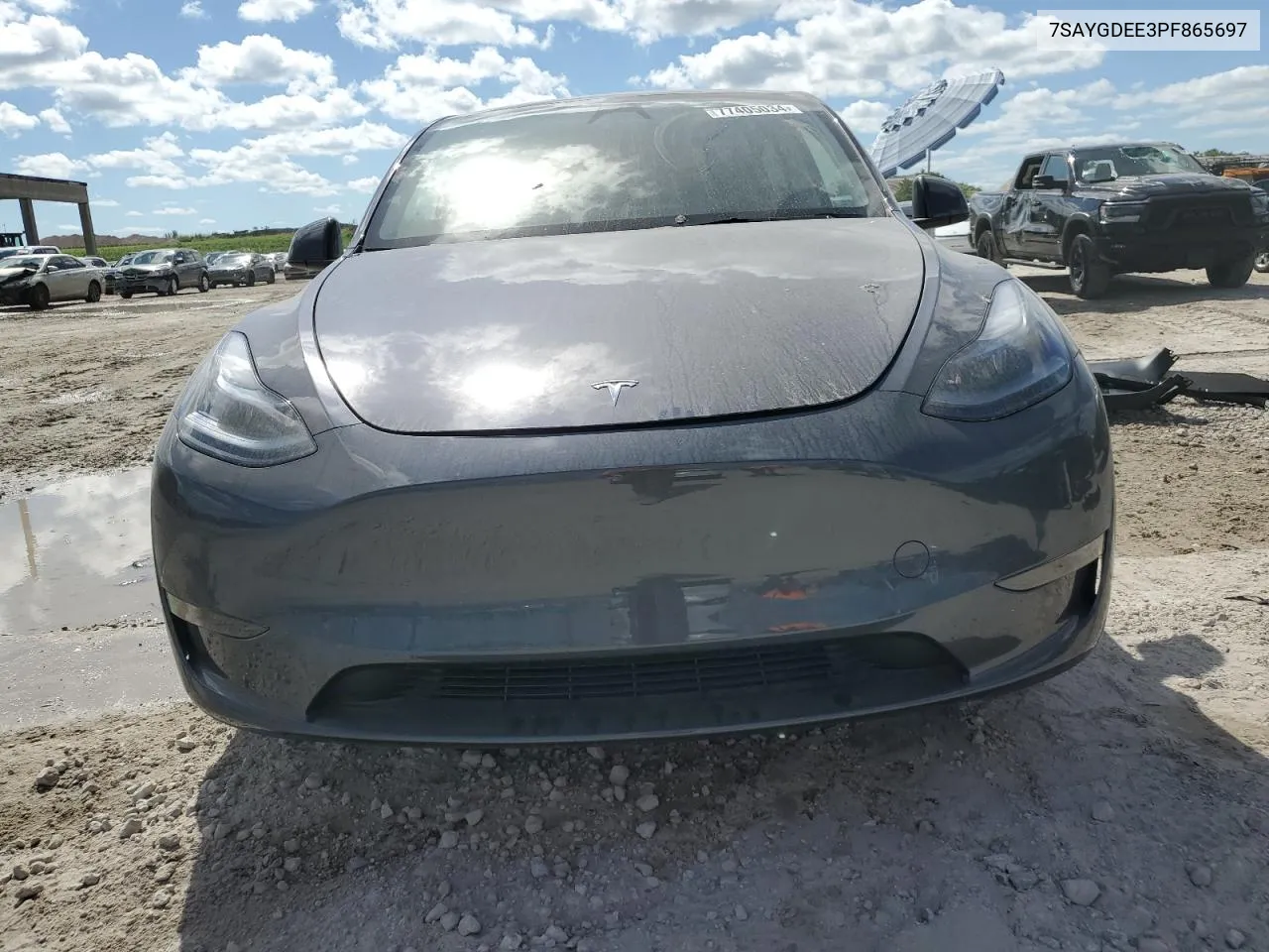 2023 Tesla Model Y VIN: 7SAYGDEE3PF865697 Lot: 77405034