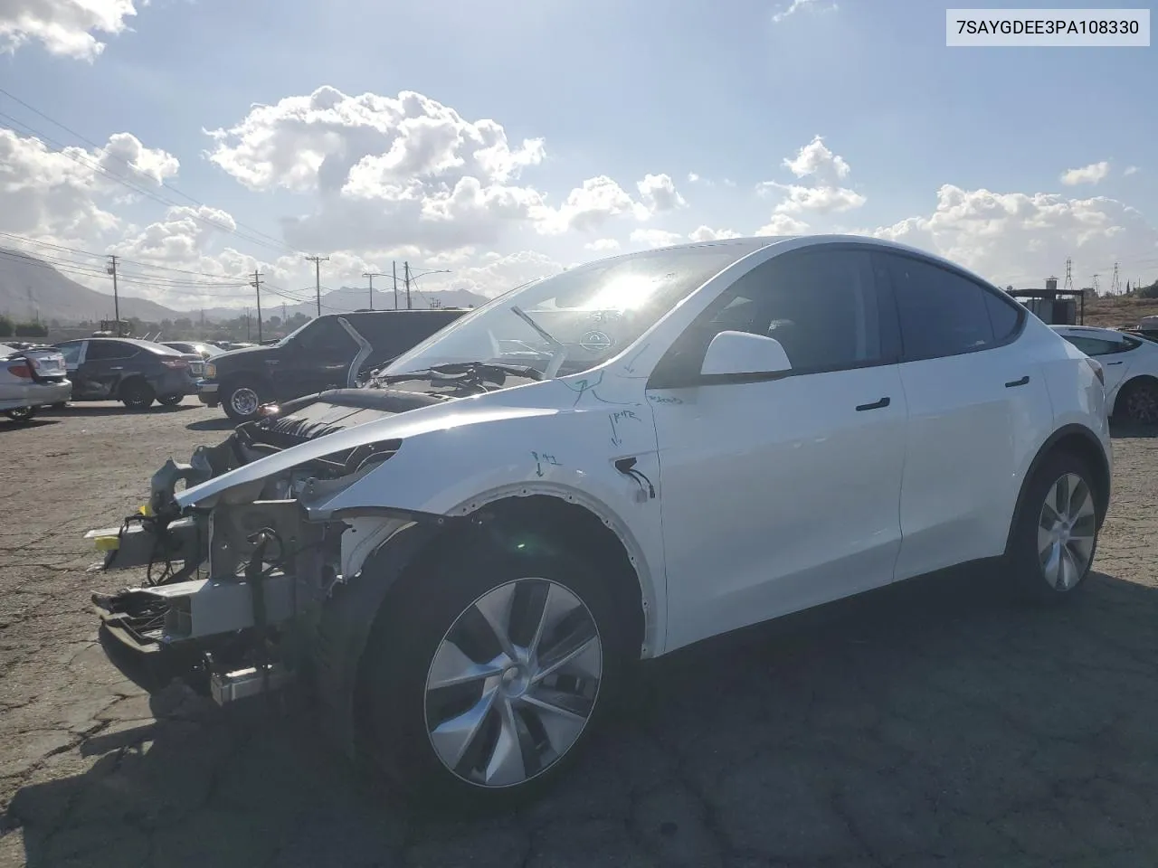 2023 Tesla Model Y VIN: 7SAYGDEE3PA108330 Lot: 78186254