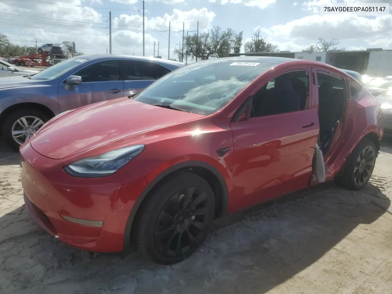 2023 Tesla Model Y VIN: 7SAYGDEE0PA051147 Lot: 78479124