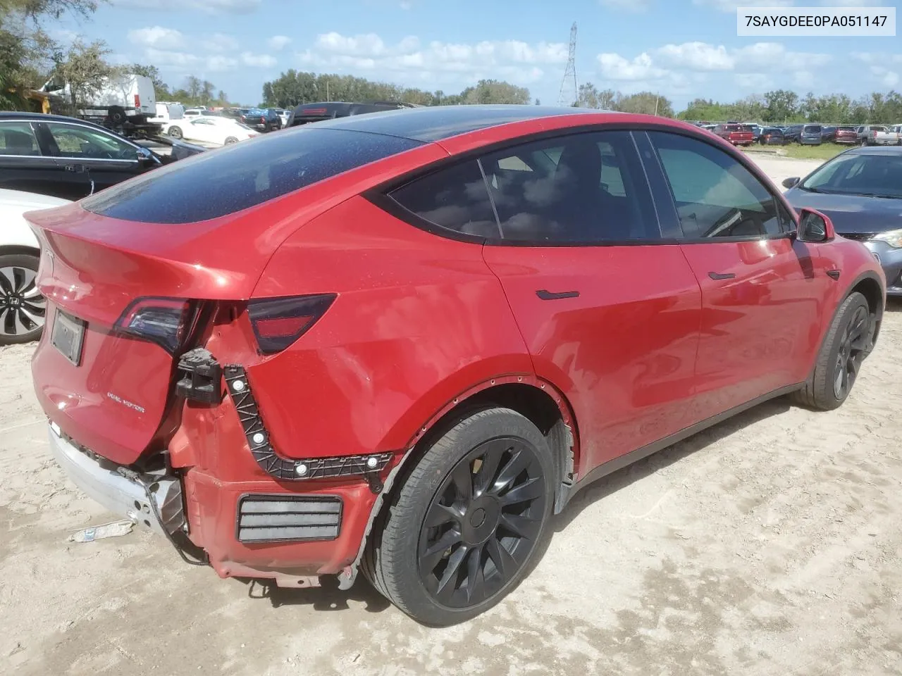 2023 Tesla Model Y VIN: 7SAYGDEE0PA051147 Lot: 78479124