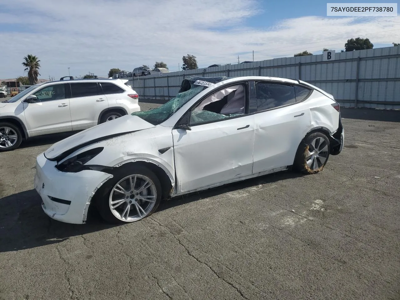 2023 Tesla Model Y VIN: 7SAYGDEE2PF738780 Lot: 78751534