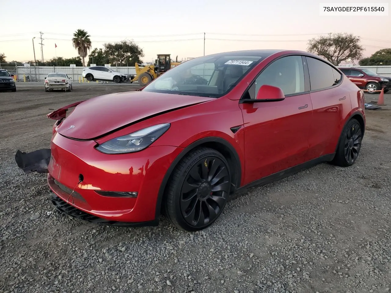 2023 Tesla Model Y VIN: 7SAYGDEF2PF615540 Lot: 79711544