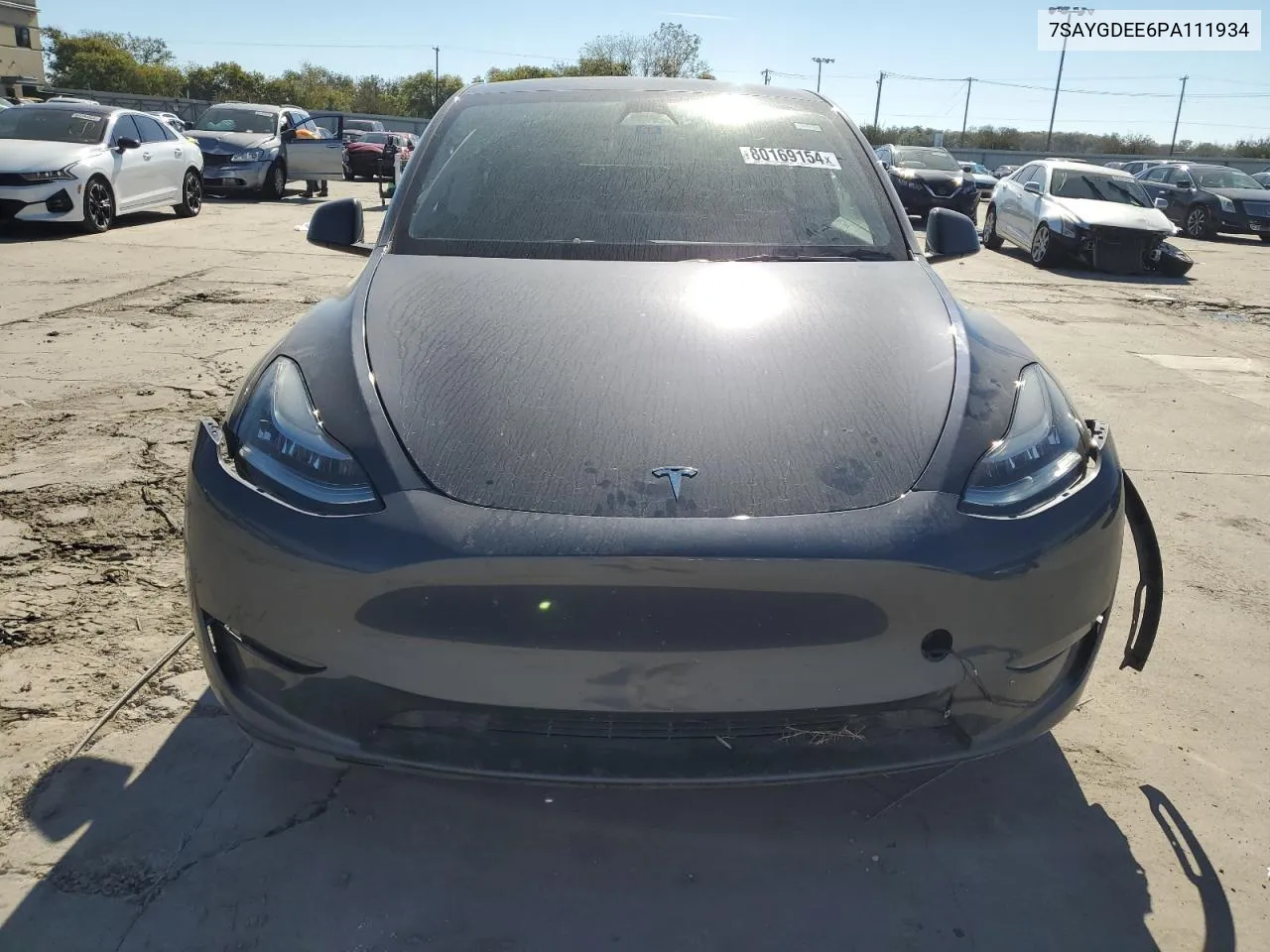 2023 Tesla Model Y VIN: 7SAYGDEE6PA111934 Lot: 80169154