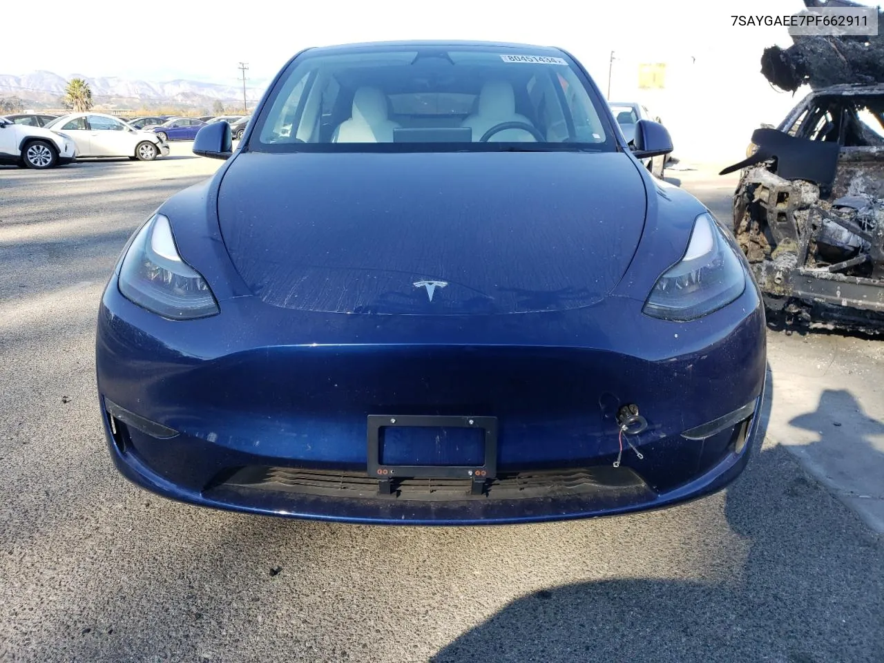 2023 Tesla Model Y VIN: 7SAYGAEE7PF662911 Lot: 80451434