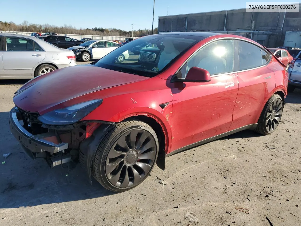 2023 Tesla Model Y VIN: 7SAYGDEF5PF800276 Lot: 80546894