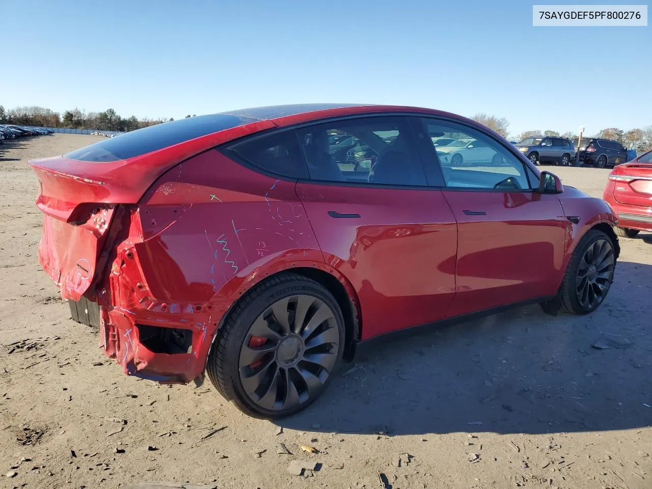 2023 Tesla Model Y VIN: 7SAYGDEF5PF800276 Lot: 80546894