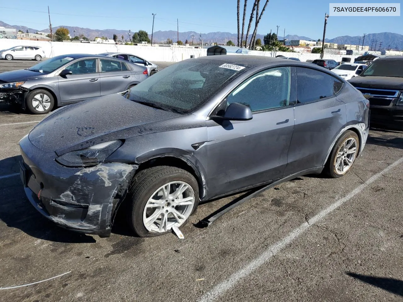 2023 Tesla Model Y VIN: 7SAYGDEE4PF606670 Lot: 80582724