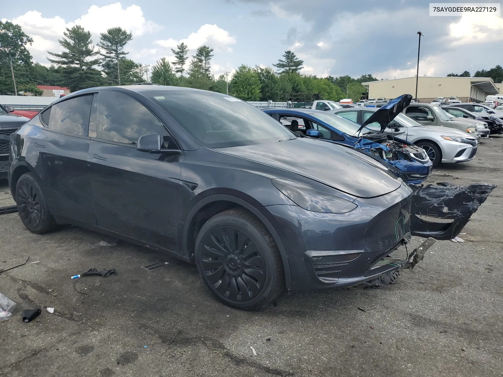 2024 Tesla Model Y VIN: 7SAYGDEE9RA227129 Lot: 58071254