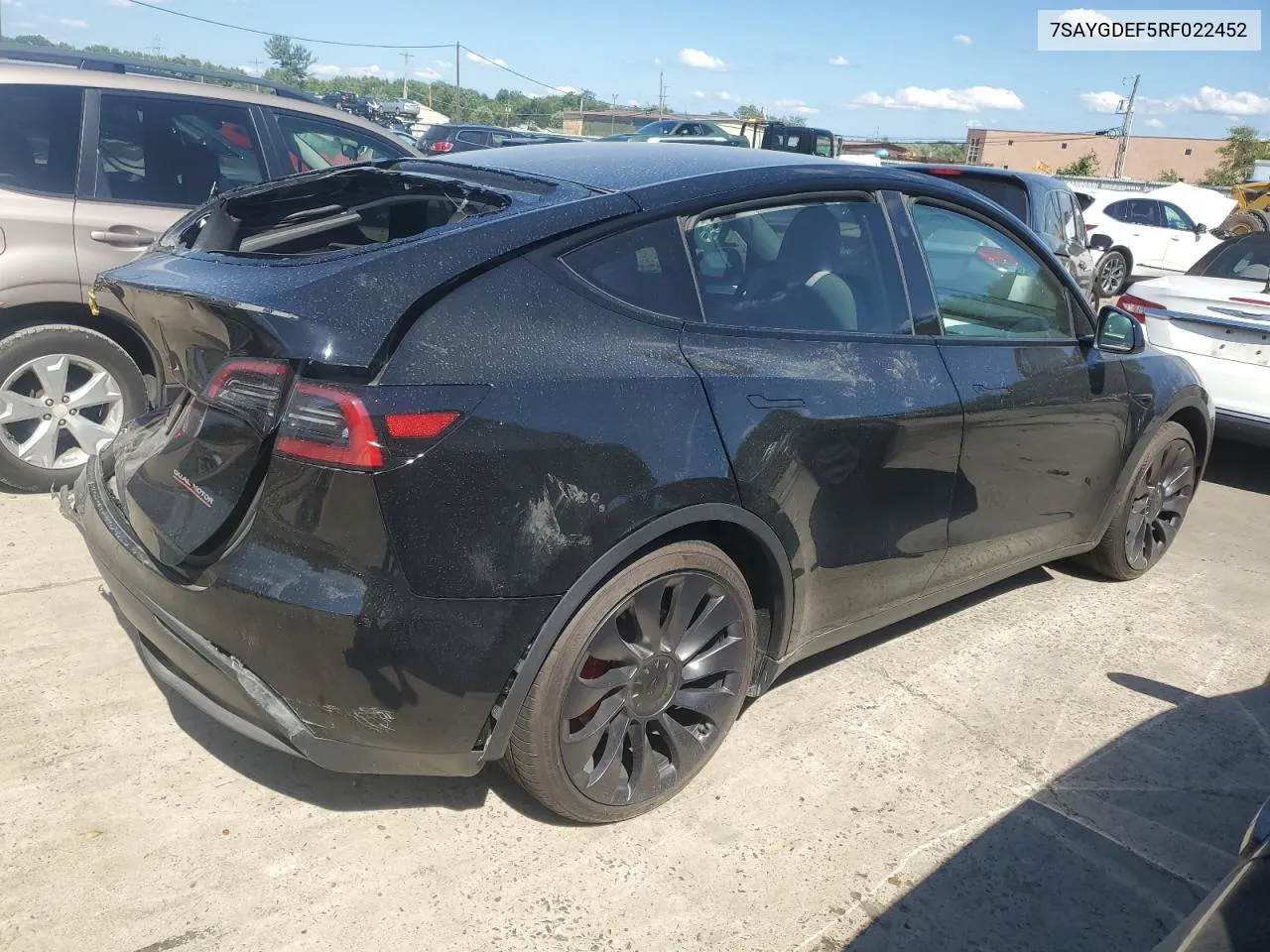 2024 Tesla Model Y VIN: 7SAYGDEF5RF022452 Lot: 60516424