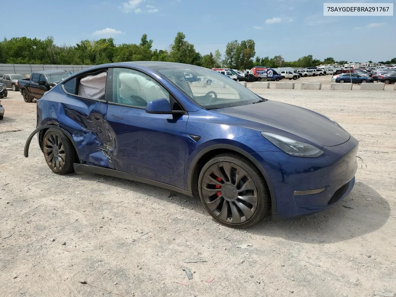 2024 Tesla Model Y VIN: 7SAYGDEF8RA291767 Lot: 68144564