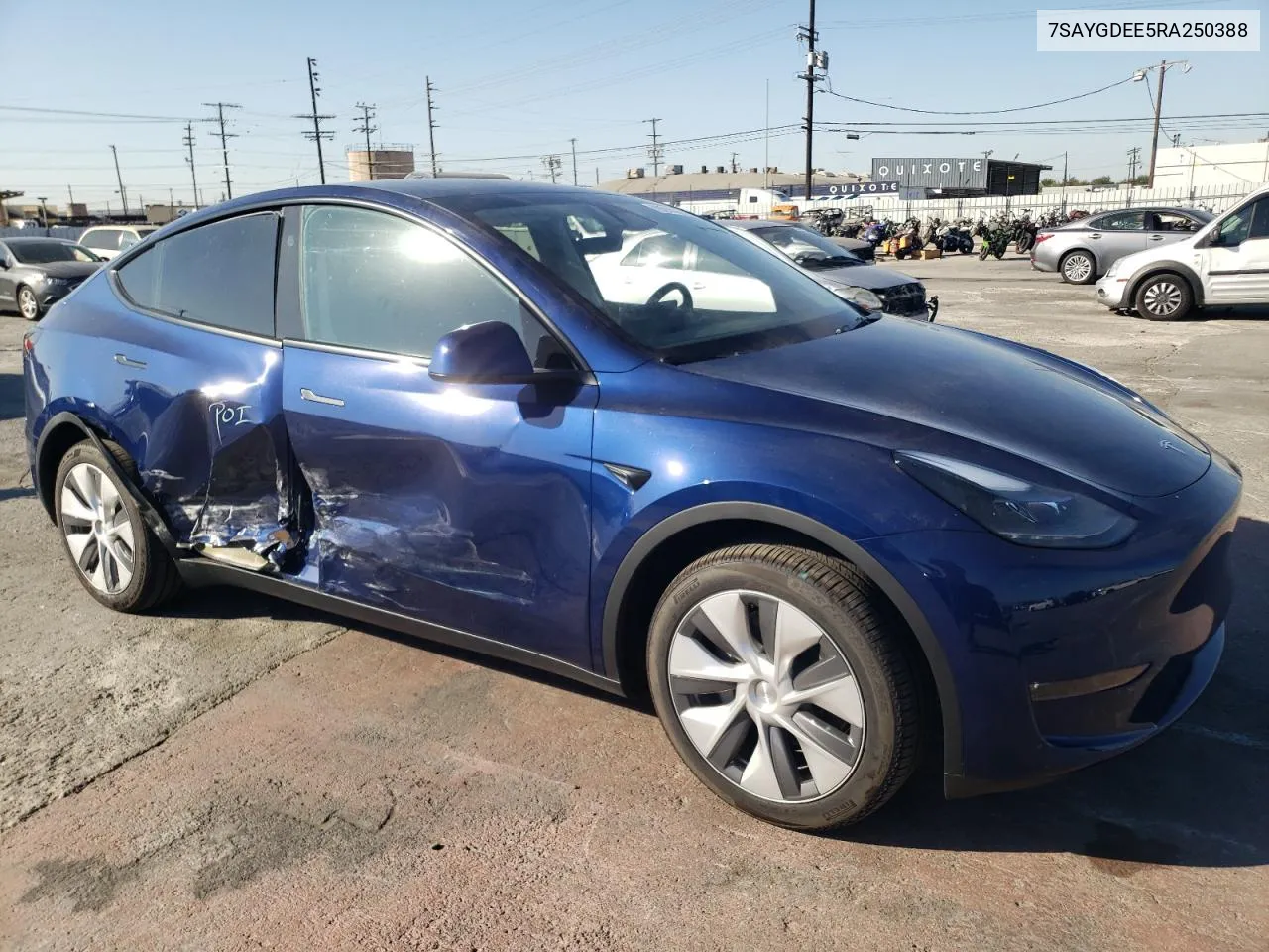 2024 Tesla Model Y VIN: 7SAYGDEE5RA250388 Lot: 69055324