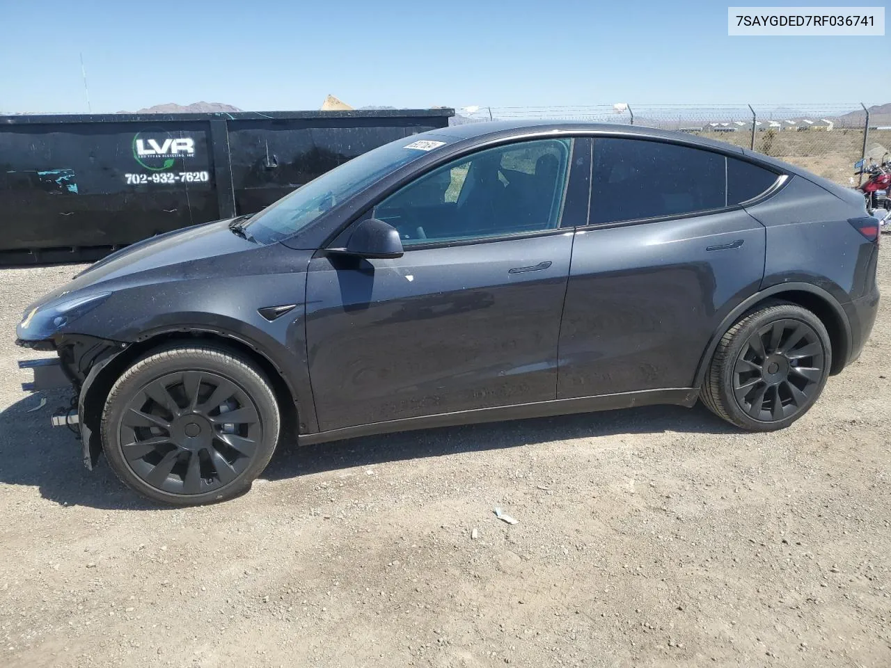 2024 Tesla Model Y VIN: 7SAYGDED7RF036741 Lot: 69221634