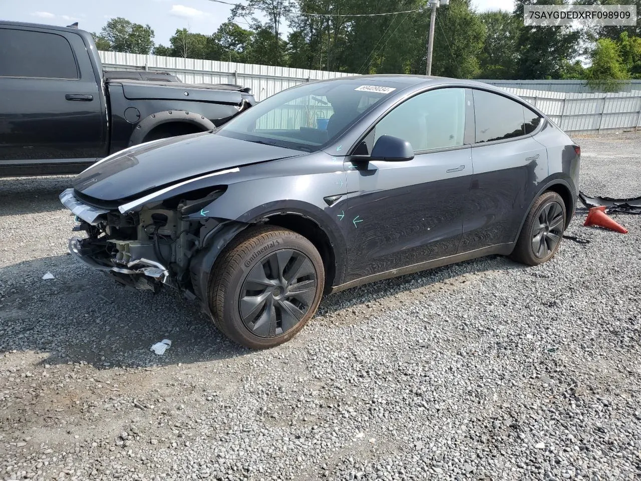 2024 Tesla Model Y VIN: 7SAYGDEDXRF098909 Lot: 69409034