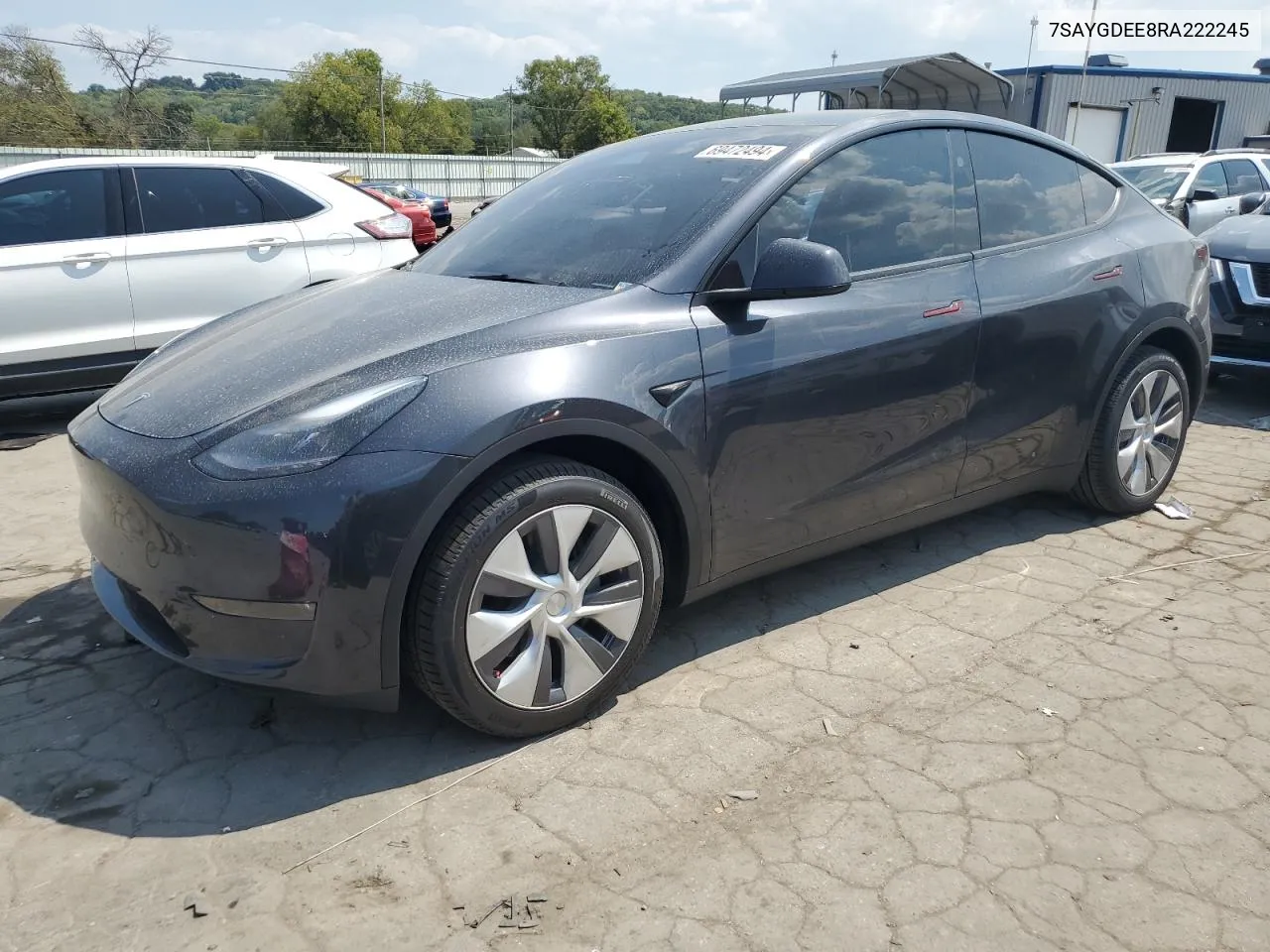 2024 Tesla Model Y VIN: 7SAYGDEE8RA222245 Lot: 69472494