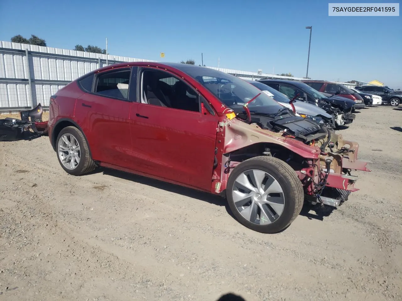 2024 Tesla Model Y VIN: 7SAYGDEE2RF041595 Lot: 70673994