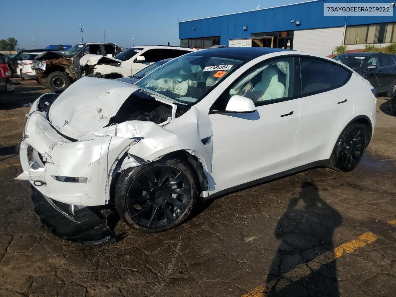 7SAYGDEE5RA259222 2024 Tesla Model Y