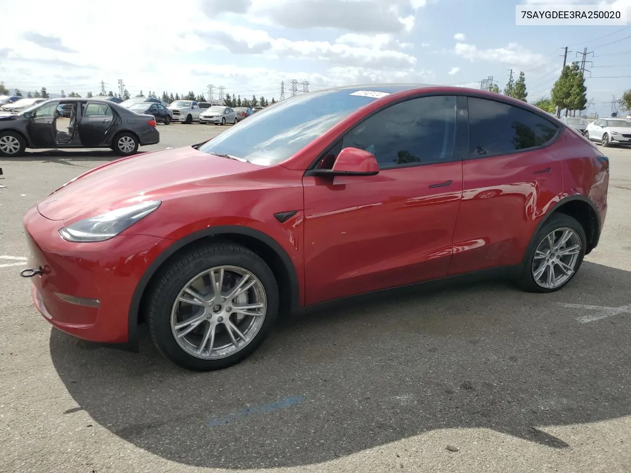 2024 Tesla Model Y VIN: 7SAYGDEE3RA250020 Lot: 72048124