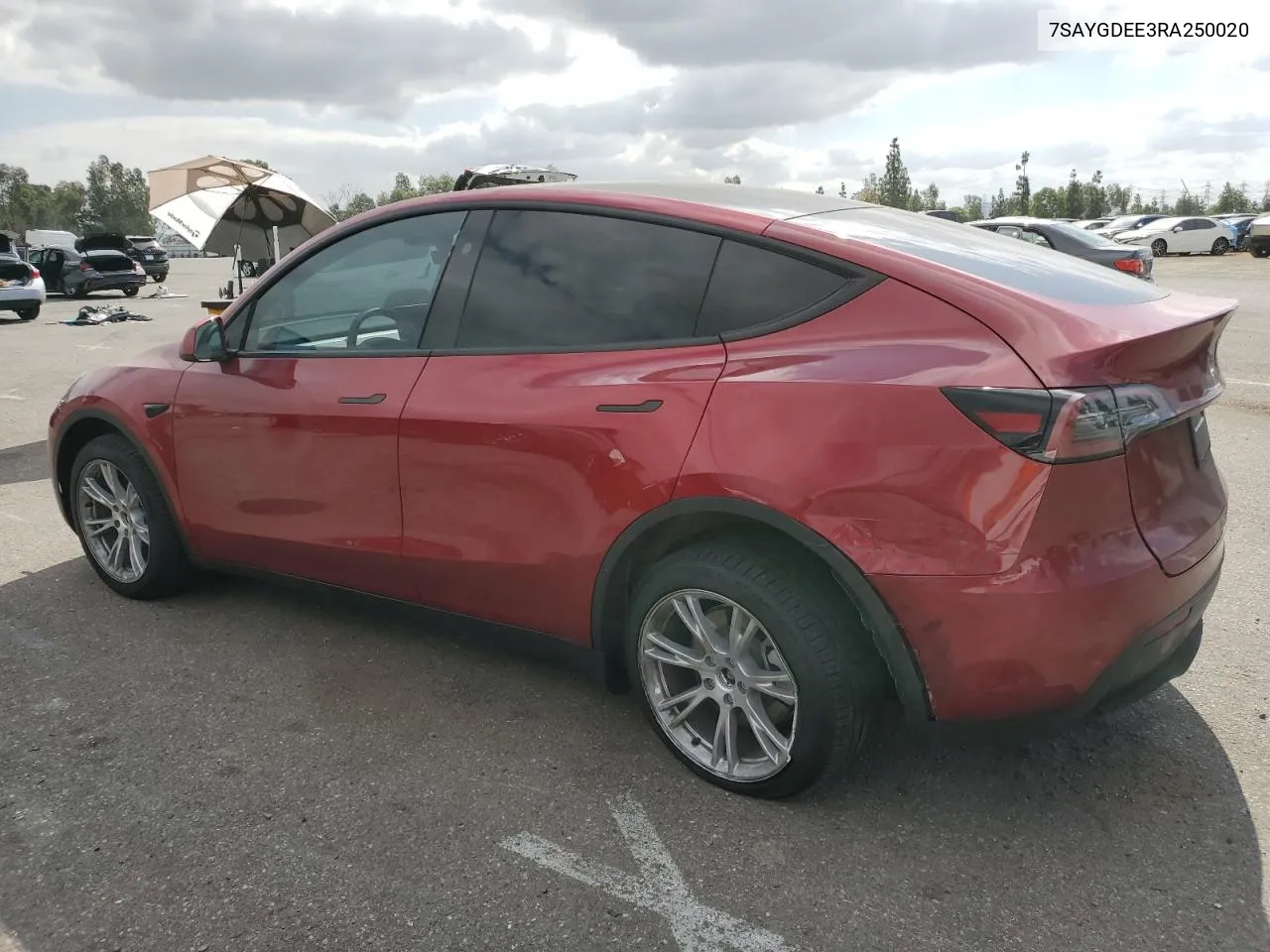 2024 Tesla Model Y VIN: 7SAYGDEE3RA250020 Lot: 72048124