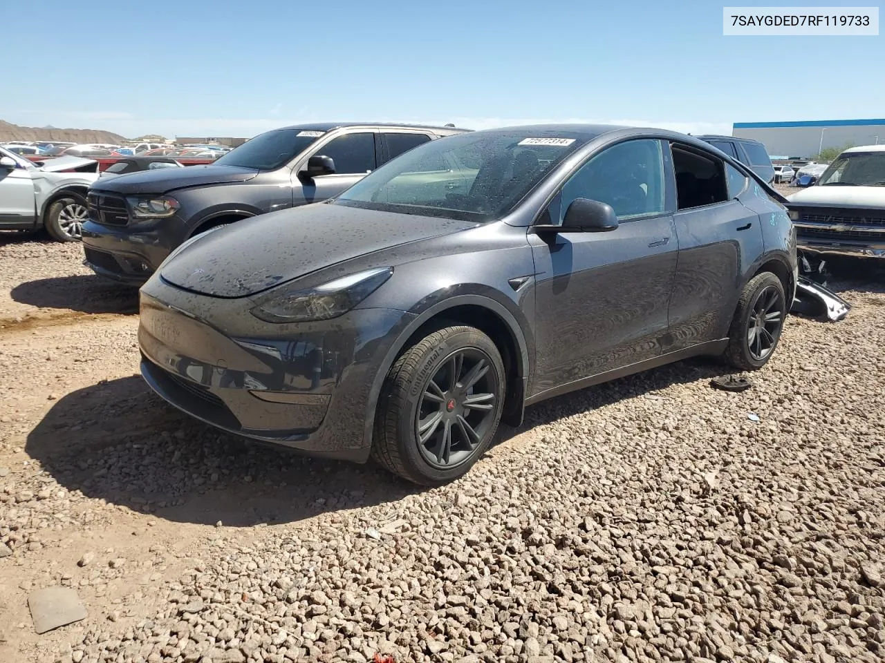 2024 Tesla Model Y VIN: 7SAYGDED7RF119733 Lot: 72577314