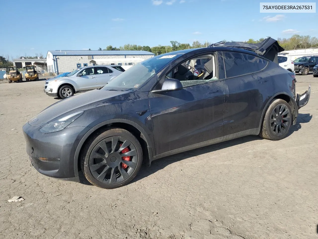 2024 Tesla Model Y VIN: 7SAYGDEE3RA267531 Lot: 74705124