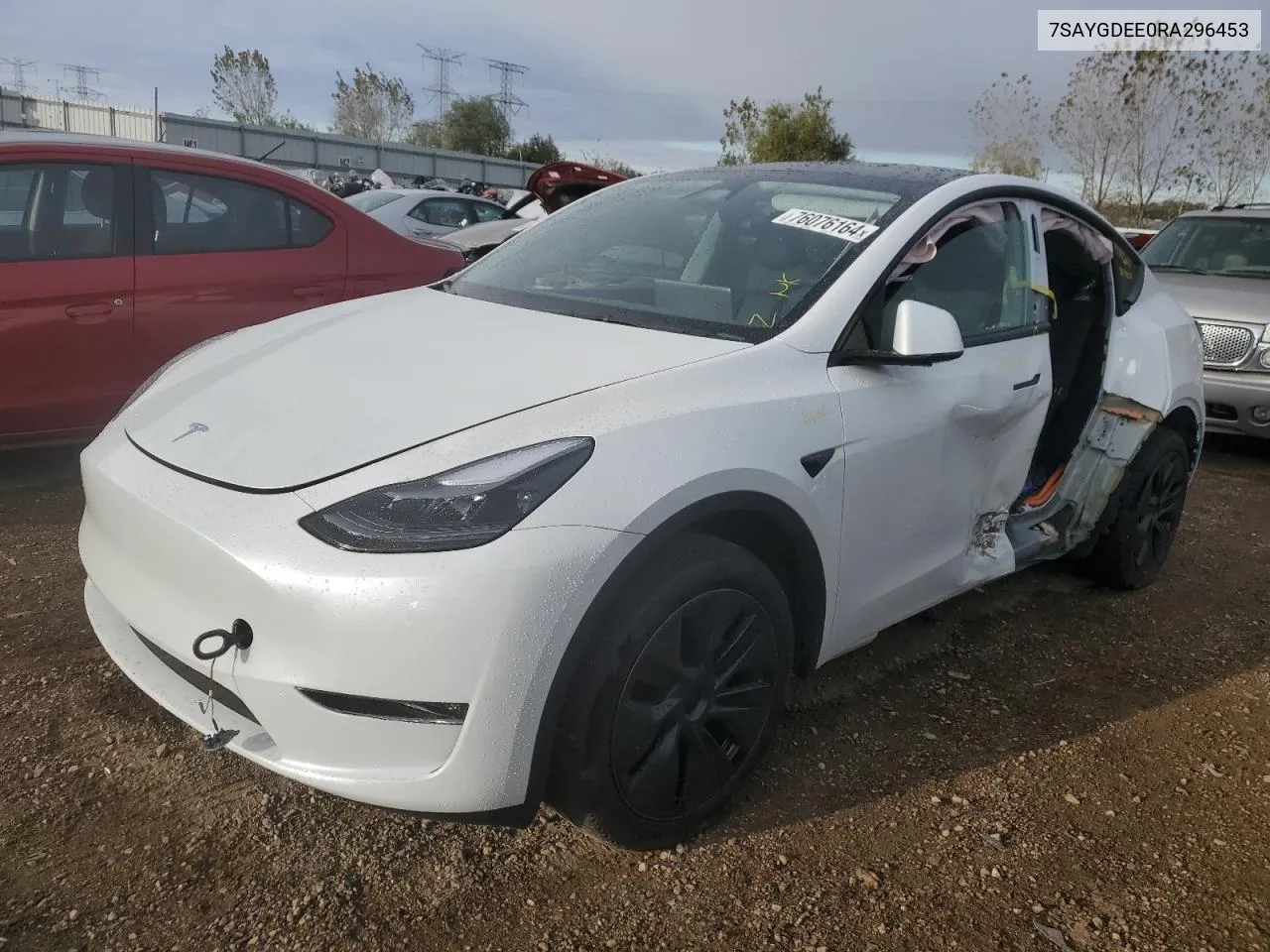 2024 Tesla Model Y VIN: 7SAYGDEE0RA296453 Lot: 76076164