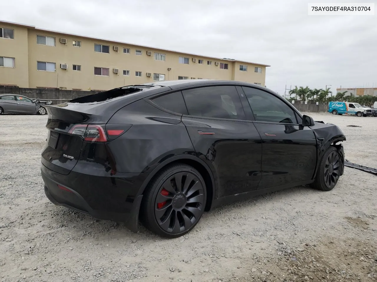 2024 Tesla Model Y VIN: 7SAYGDEF4RA310704 Lot: 76817474