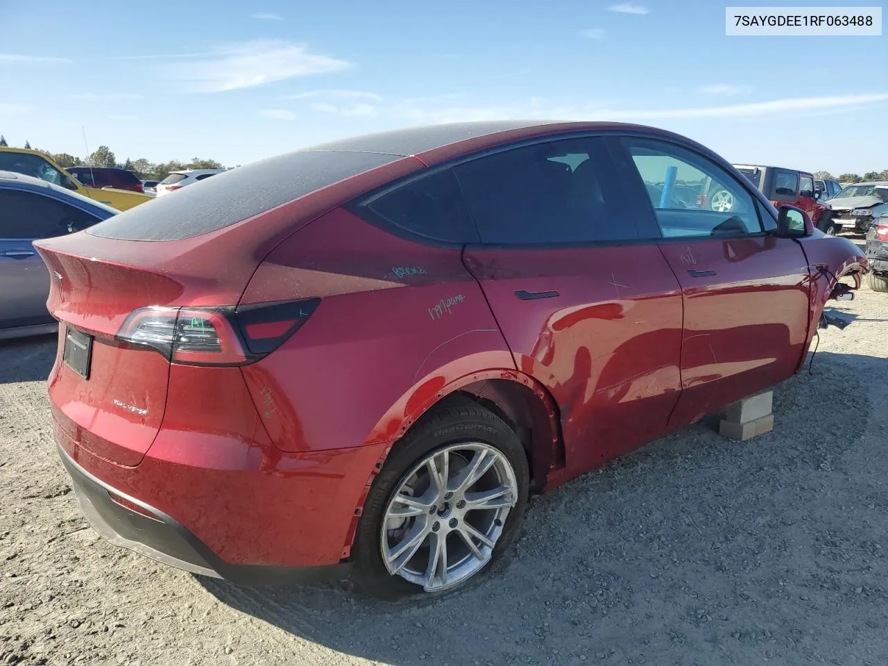 2024 Tesla Model Y VIN: 7SAYGDEE1RF063488 Lot: 77031724