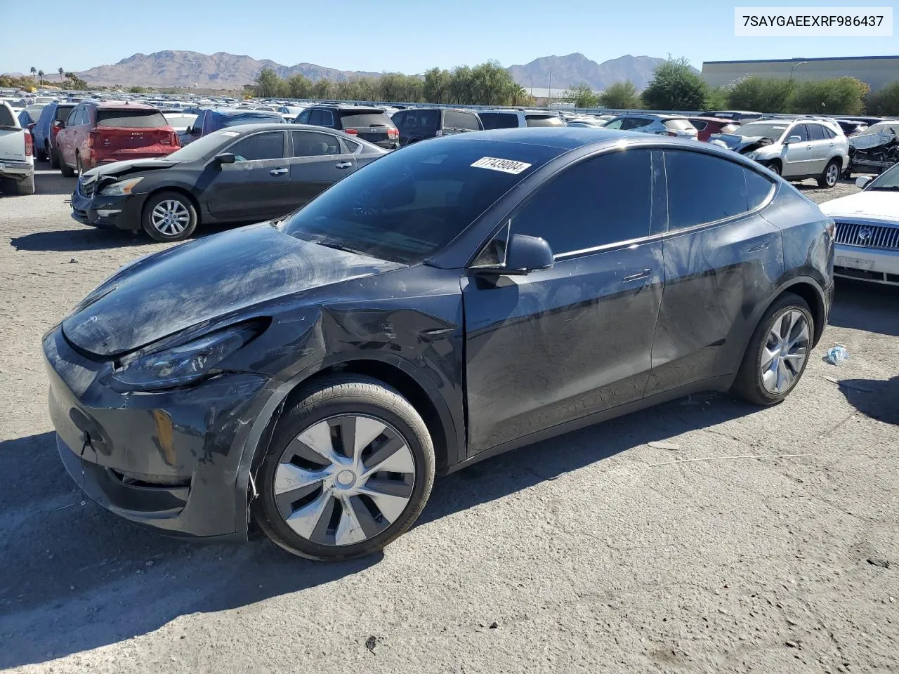 2024 Tesla Model Y VIN: 7SAYGAEEXRF986437 Lot: 77439004