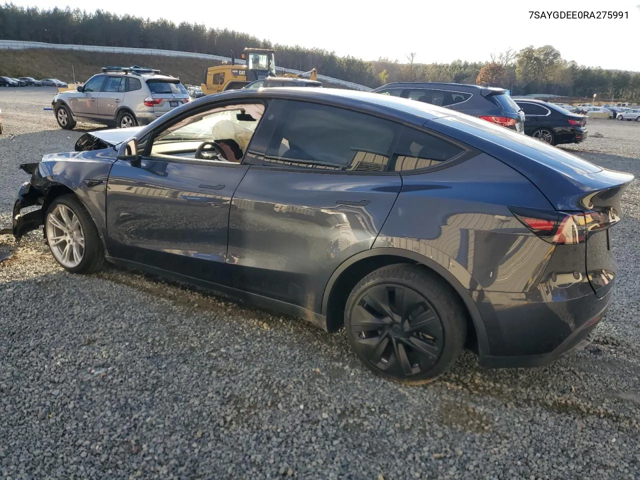 2024 Tesla Model Y VIN: 7SAYGDEE0RA275991 Lot: 81023964